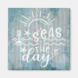 Gray Blue Seas the Day Cruise Magnet