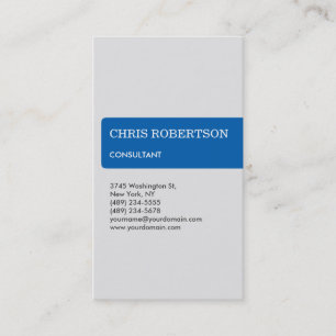 Gray Blue Strip Attractive Charm Business Card Visitenkarte