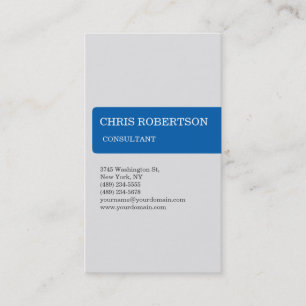 Gray Blue Strip Attractive Charm Business Card Visitenkarte