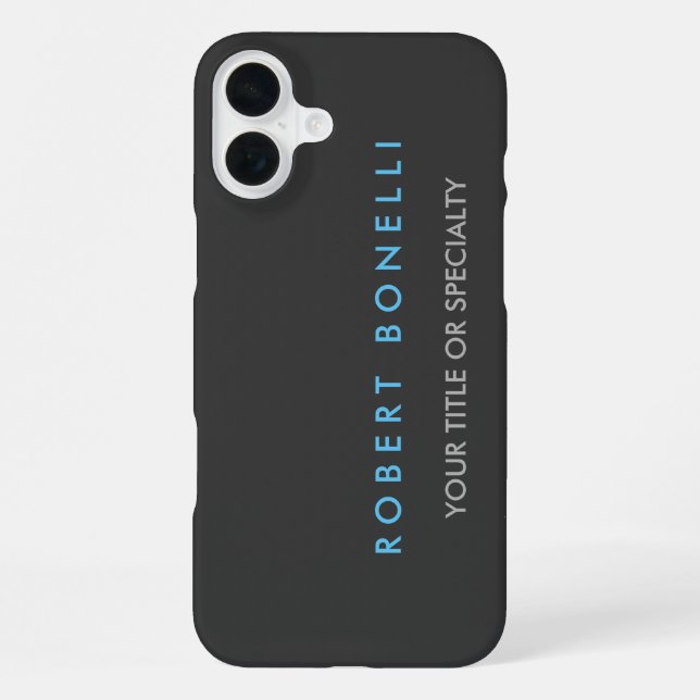 Gray Blue Trendy iPhone Hülle (Rückseite)
