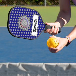 Gray Blume Ribbon von Kenneth Yoncich Pickleball Schläger