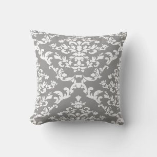 Gray Bold Damask @ Emporiomoffa Kissen