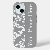 Gray Bold Damask w/ name @ Emporiomoffa