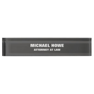 Gray Bold Legible Beruflich Trendy Modern Namensplakette