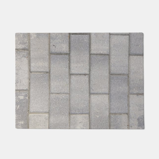 Gray Brick Cement Sidewalk Fußmatte (Vorderseite)