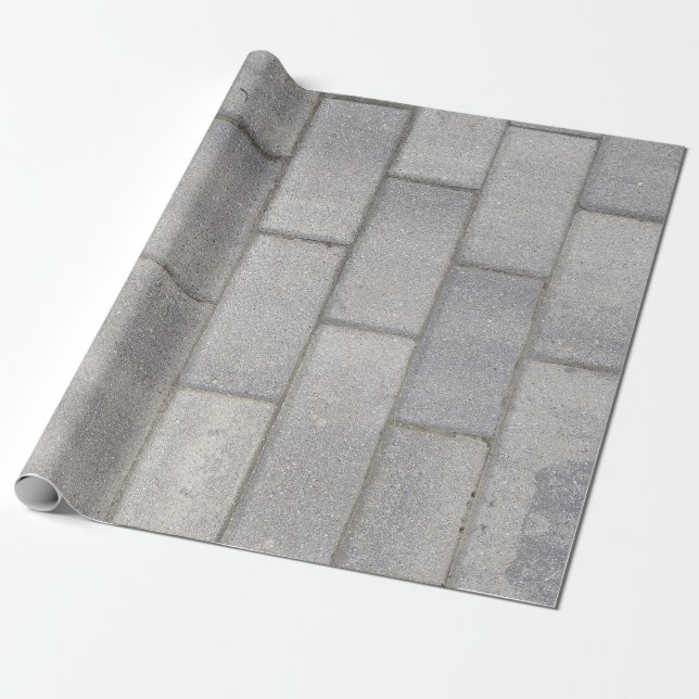 Gray Brick Cement Sidewalk Geschenkpapier (Ungerollt)
