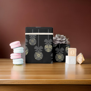Gray Bulb Ornamente Weihnachtswrapping Papier Geschenkpapier
