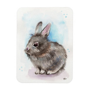 Gray Bunny Magnet