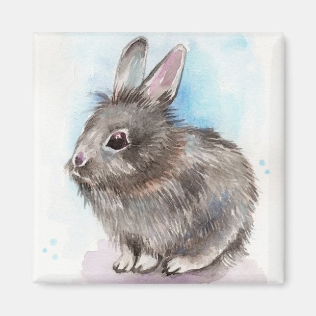 Gray Bunny Magnet (Vorne)