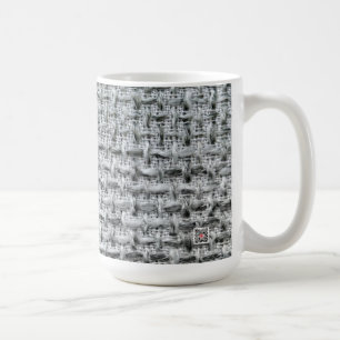 Gray Burlap Tasse