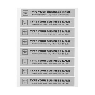 Gray Business Wrap rund um das Rücksendeadresse-La