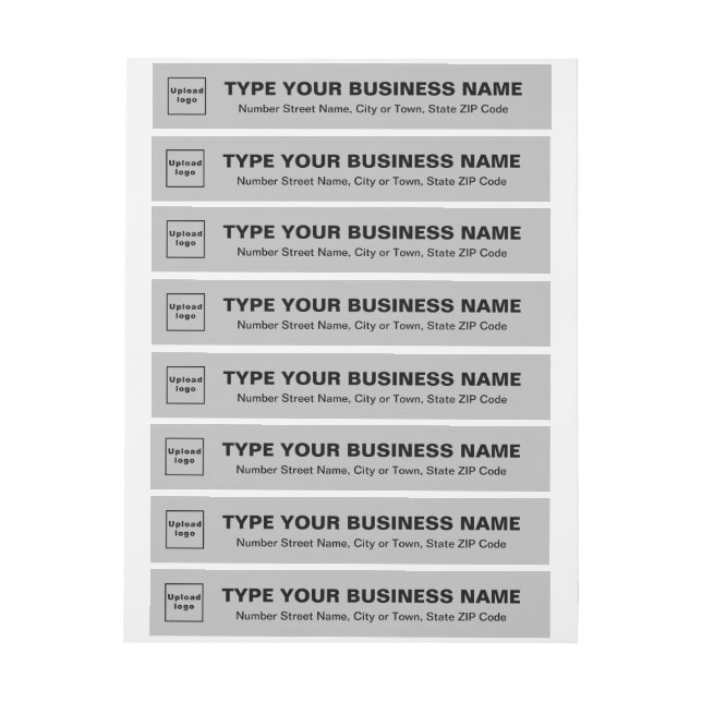 Gray Business Wrap rund um das Rücksendeadresse-La (Bogen)