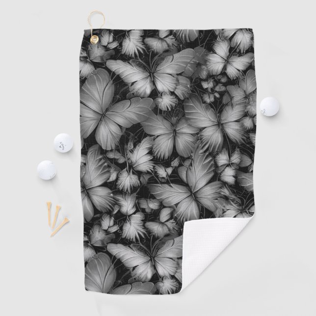 Gray Butterfells Print Golfhandtuch (Insitu)