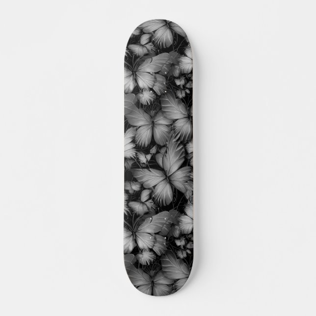 Gray Butterfells Print Skateboard (Vorne)