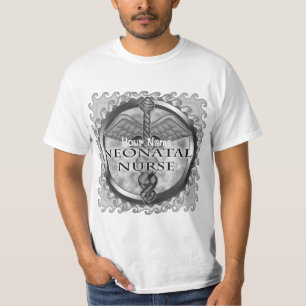 Gray caduceus Neonatal Nurse T-Shirt