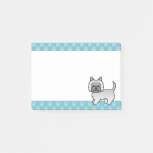 Gray Cairn Terrier Niedlich Cartoon Dog Illustrati Post-it Klebezettel
