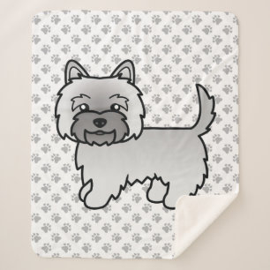 Gray Cairn Terrier Niedlich Cartoon Dog Sherpadecke