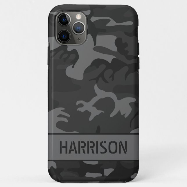 Gray Camouflage Case-Mate iPhone Hülle (Rückseite)