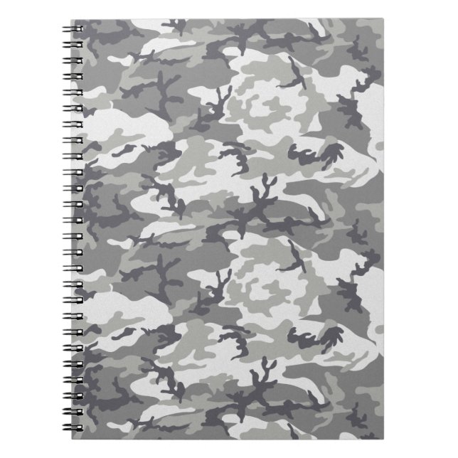 Gray Camouflage Geschenk für Vater Notizblock (Vorderseite)