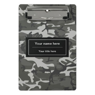 Gray Camouflage, Militär, Armee Mini Klemmbrett