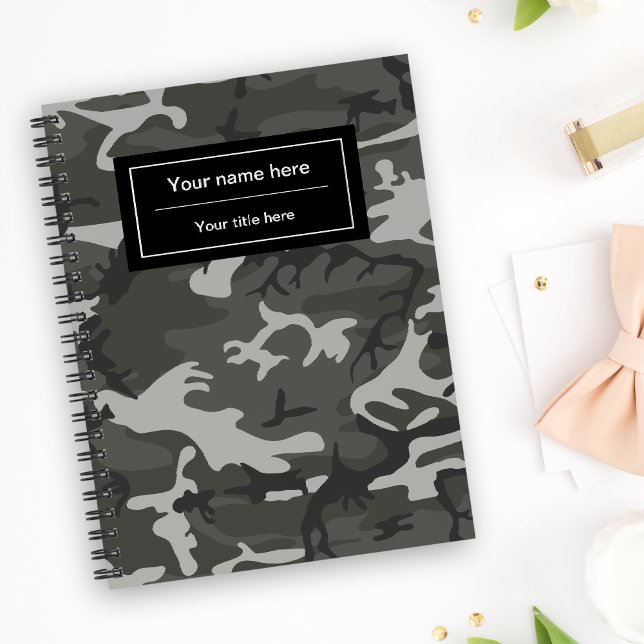 Gray Camouflage, Militär, Armee Notizbuch (Von Creator hochgeladen)