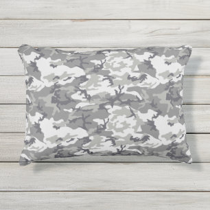 Gray Camouflage Pattern Kissen Für Draußen