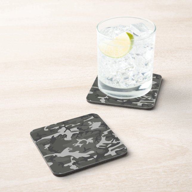 Gray Camouflage Pattern, militärisches Muster, Arm Getränkeuntersetzer (Rechte Seite)
