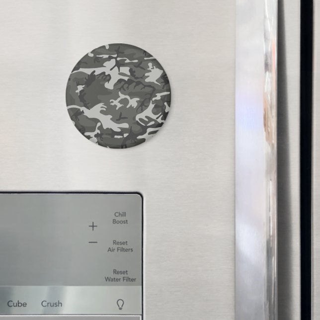 Gray Camouflage Pattern, militärisches Muster, Arm Magnet (In Situ (Kühlschrank))