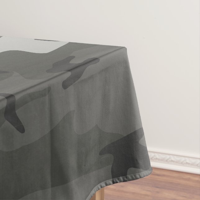 Gray Camouflage Pattern, militärisches Muster, Arm Tischdecke (Beispiel)