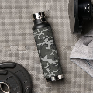 Gray Camouflage Pattern, militärisches Muster, Arm Trinkflasche