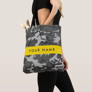 Gray Camouflage Pattern, Your name, Personalize