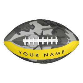 Gray Camouflage Pattern, Your name, Personalize Football