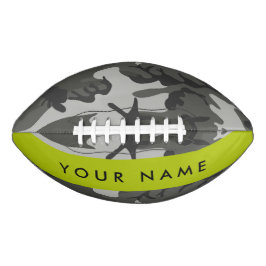 Gray Camouflage Pattern, Your name, Personalize Football