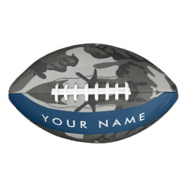 Gray Camouflage Pattern, Your name, Personalize Football