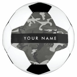 Gray Camouflage Pattern, Your name, Personalize Fußball