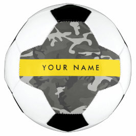 Gray Camouflage Pattern, Your name, Personalize Fußball