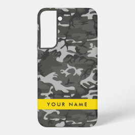 Gray Camouflage Pattern, Your name, Personalize Samsung Galaxy Hülle