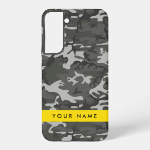 Gray Camouflage Pattern, Your name, Personalize Samsung Galaxy Hülle