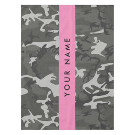 Gray Camouflage Pattern, Your name, Personalize Tischdecke