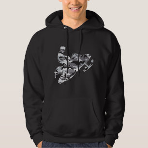Gray Camouflage Snowmobile Hoodie