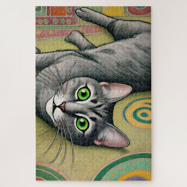 Gray Cat 1000 Piece Puzzle (Vertikal)