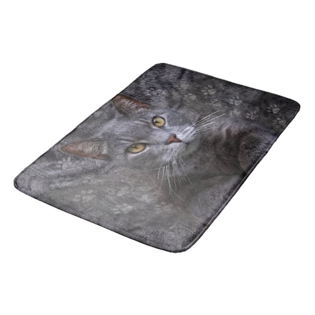 Gray Cat Badematte (Schrägansicht)