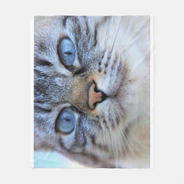 Gray Cat Fleecedecke (Vorderseite)