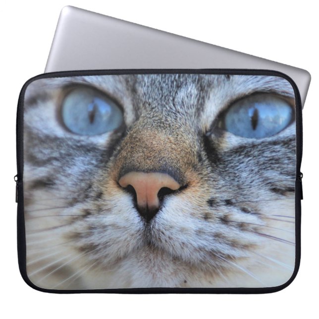 Gray Cat Laptopschutzhülle (Vorderseite)