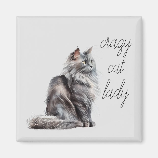 Gray Cat Magnet (Vorne)