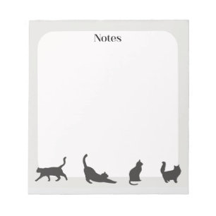 Gray Cat Notepad Notizblock