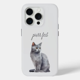 Gray Cat Purr Case-Mate iPhone Hülle