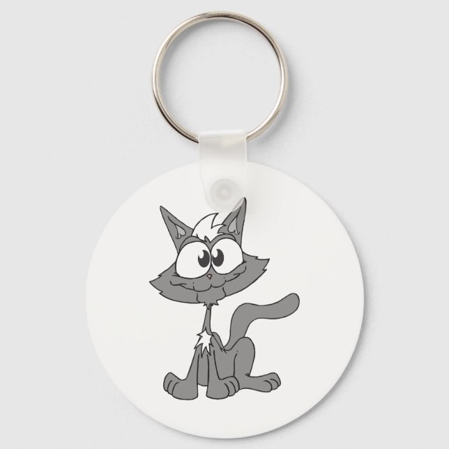 Gray Cat Schlüsselanhänger (Vorderseite)