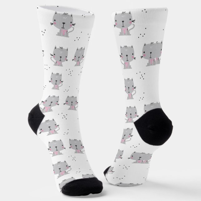Gray Cats Socken (Gewinkelt)
