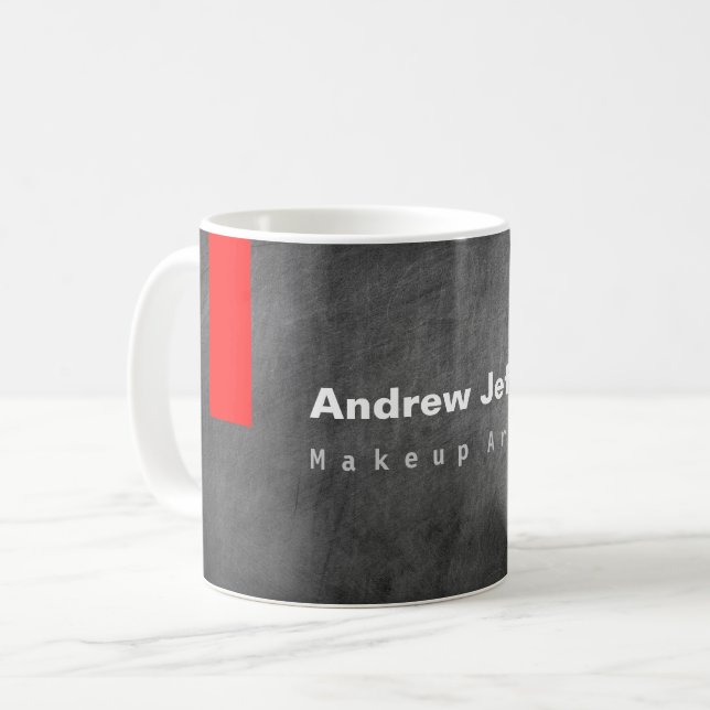 Gray Chalkboard Muster Red Kaffeetasse (Vorderseite Links)